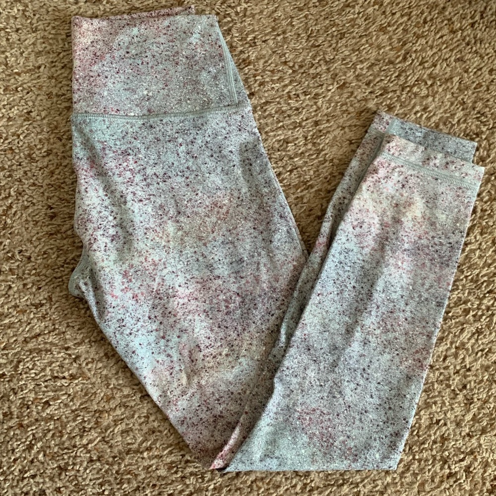 Lulu lemon cropped leggings- galaxy print